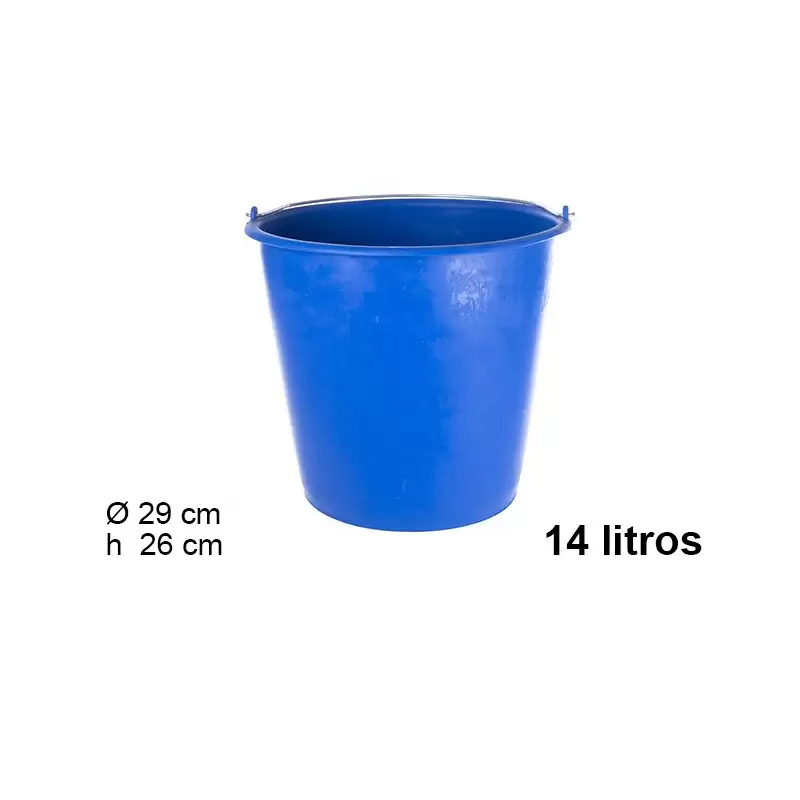 Secchio in plastica con manico in ferro 14lt 103051