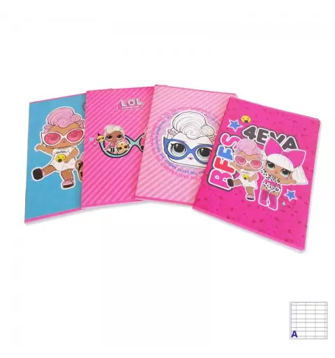 QUADERNO MAXI LOL SURPRISE  100GR RIGHI RIGATURA-A GRAFICHE ASSORTITE 200410