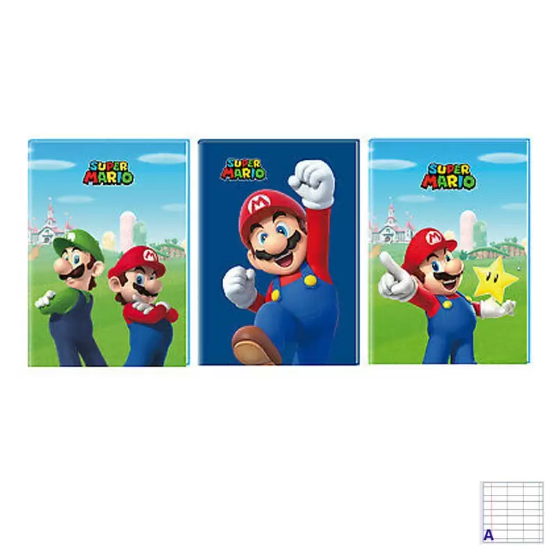 QUADERNO MAXI SUPER MARIO  100GR RIGHI RIGATURA-A GRAFICHE ASSORTITE 200310