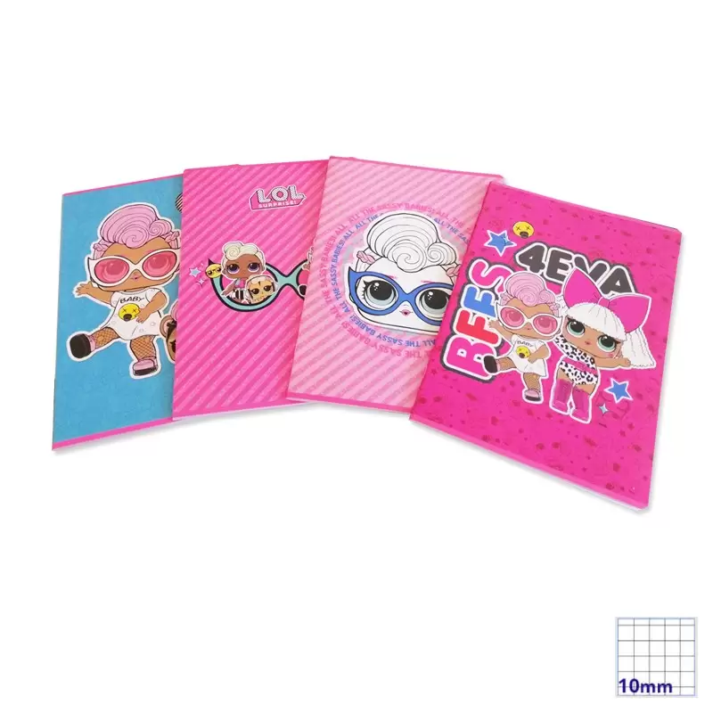 QUADERNO MAXI LOL SURPRISE  100GR  QUADRETTONI 10MM   GRAFICHE ASSORTITE 200416