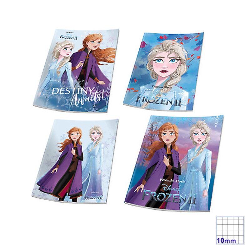 QUADERNO MAXI FROZEN II 100GR QUADRETTONI 10MM GRAFICHE ASSORTITE 200616