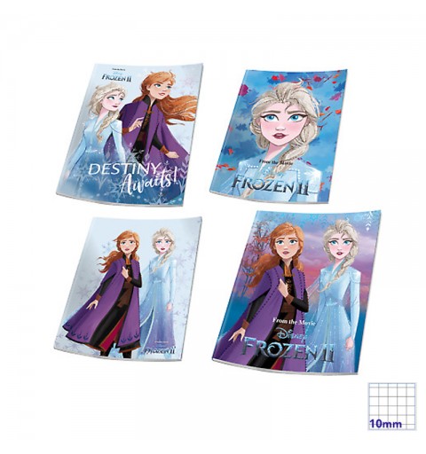 QUADERNO MAXI FROZEN II 100GR QUADRETTONI 10MM GRAFICHE ASSORTITE 200616