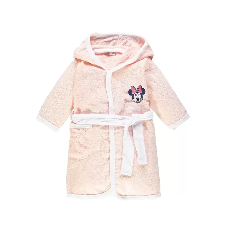 Accappatoio In Spugna Minnie per bambine WB203MA Rosa Salmone 4210 tg 18 mesi