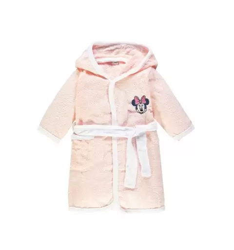Accappatoio In Spugna Minnie per bambine WB203MA Rosa Salmone 4210 tg 24 mesi