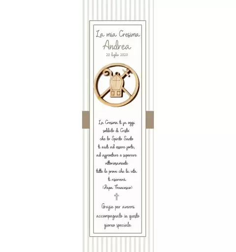 50 SEGNAPOSTO CRESIMA GIRL PERSONALIZZATI CON MITRA DI LEGNO