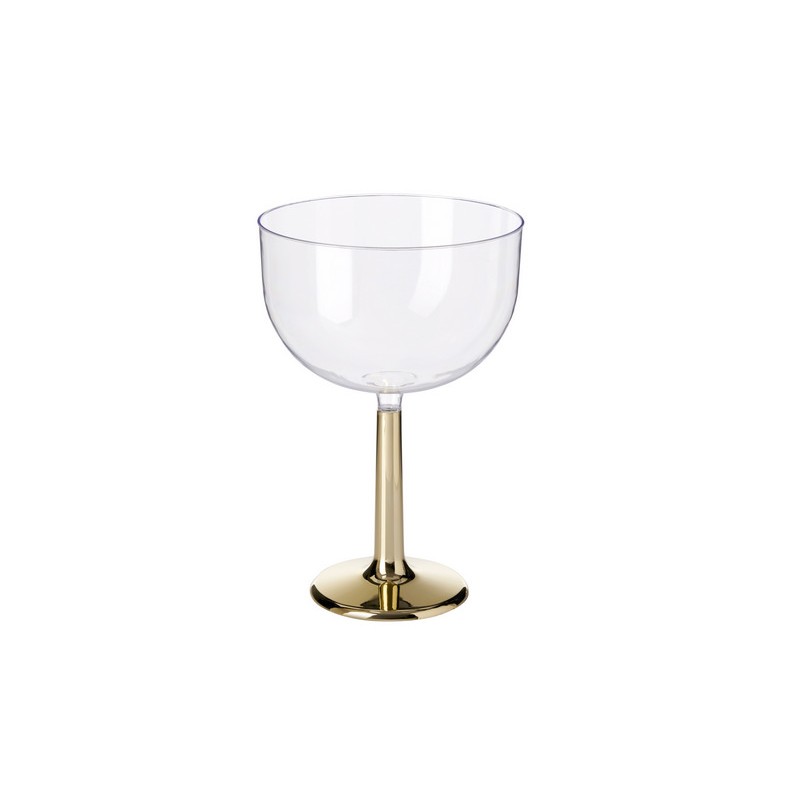Coppa Calice di Vino in Plastica per confettata con base oro 5NM14550EG-IT