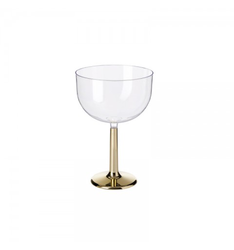 Coppa Calice di Vino in Plastica per confettata con base oro 5NM14550EG-IT
