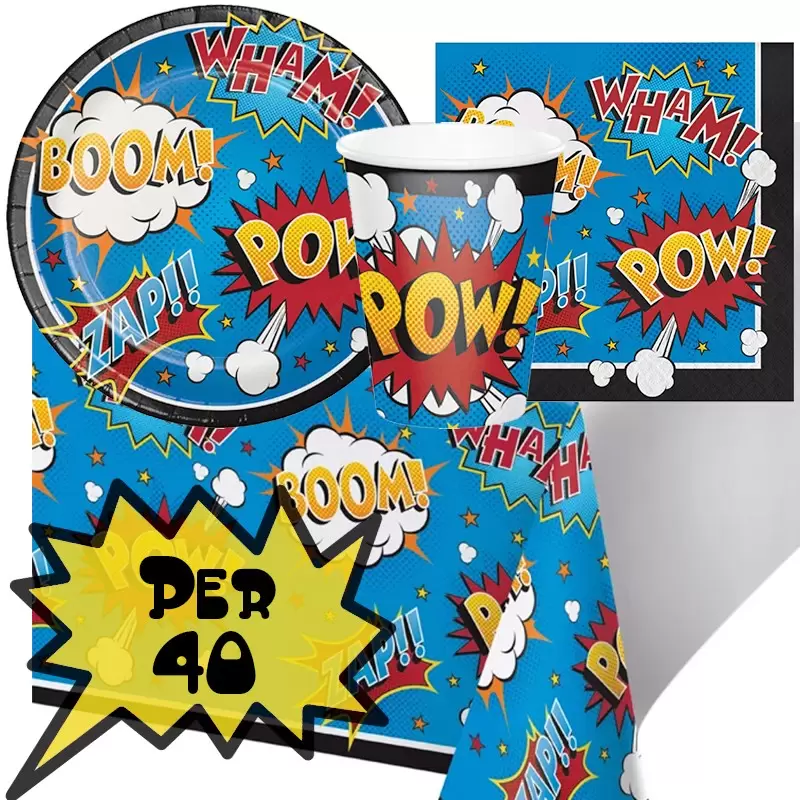 KIT N.3 SUPERHERO FUMETTI SLOGAN