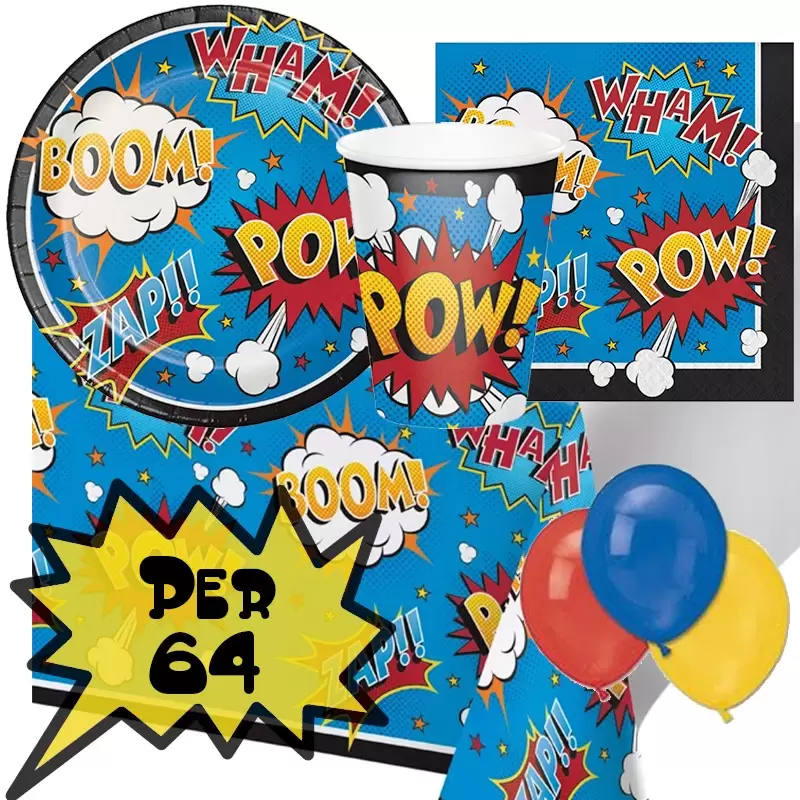 KIT N.4 SUPERHERO FUMETTI SLOGAN
