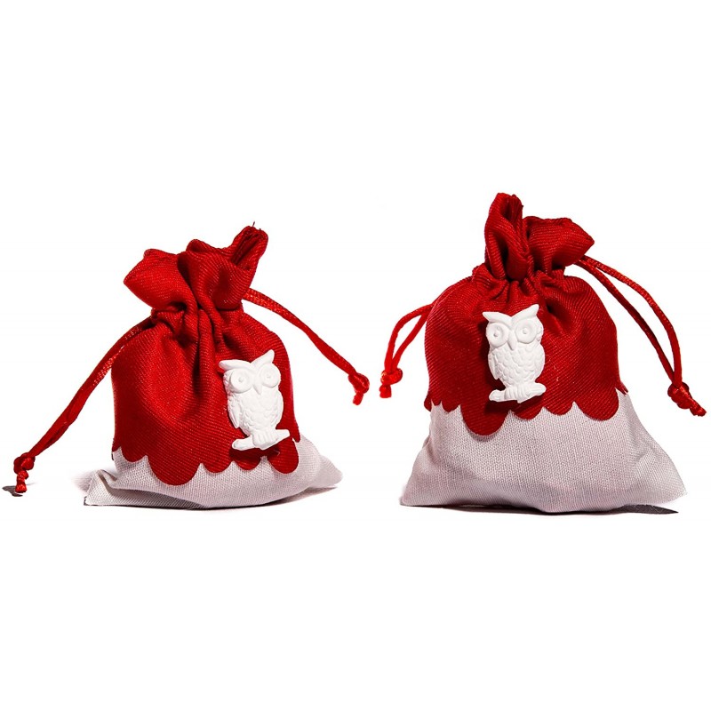 20 SACCHETTI ROSSI CON GUFETTI E CONFETTI ROSSI BOMBONIERE LAUREA