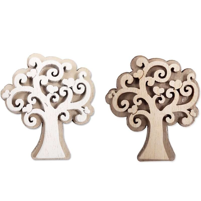 50 SEGNAPOSTO PRIMA COMUNIONE ROSA PERSONALIZZATI CON ALBERO CUORI DI LEGNO