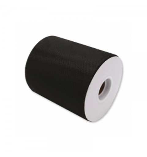 ROTOLO DI TULLE NERO 100 MT X 12,5 CM