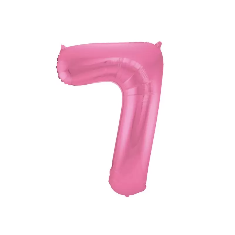 Palloncino foil Numerale Satinato Rosa  n°7 - 86cm 65907