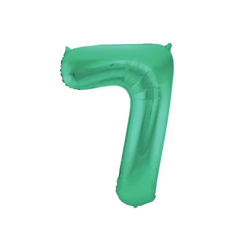 Palloncino foil Numerale Satinato Verde n° 7 - 86cm 65917
