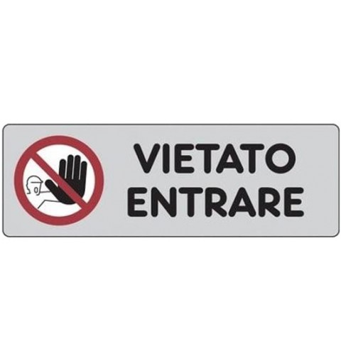 5 ETICHETTE ADESIVE VIETATO ENTRARE 15907500