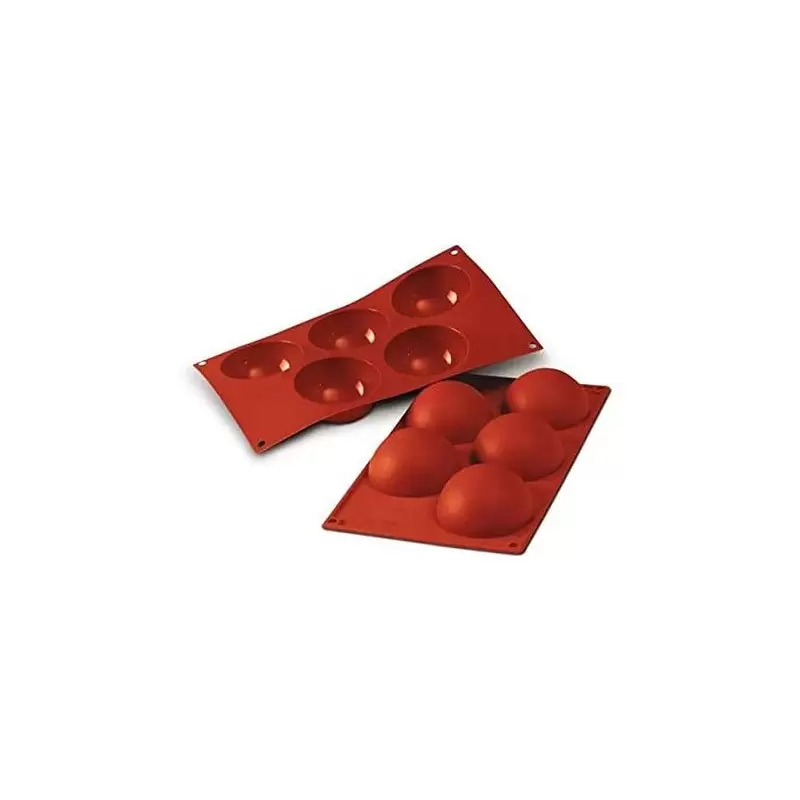 STAMPO IN SILICONE 5 SEMISFERE CUPOLA
