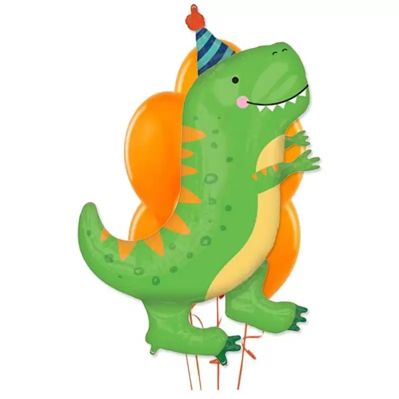 COMPOSIZIONE PALLONCINI CON SUPERSHAPE DINOMITE T-REX
