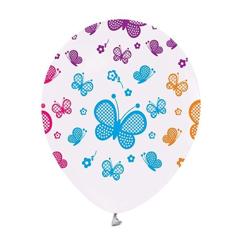 Palloncini in Lattice grafica Farfalle Butterfly 1 conf da 5pz GZ-MOT5