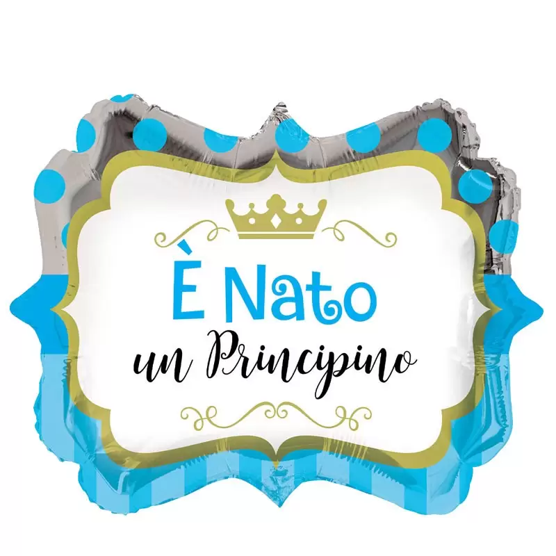 PALLONCINO FOIL è NATO UN PRINCIPINO 46 CM - 995076-01