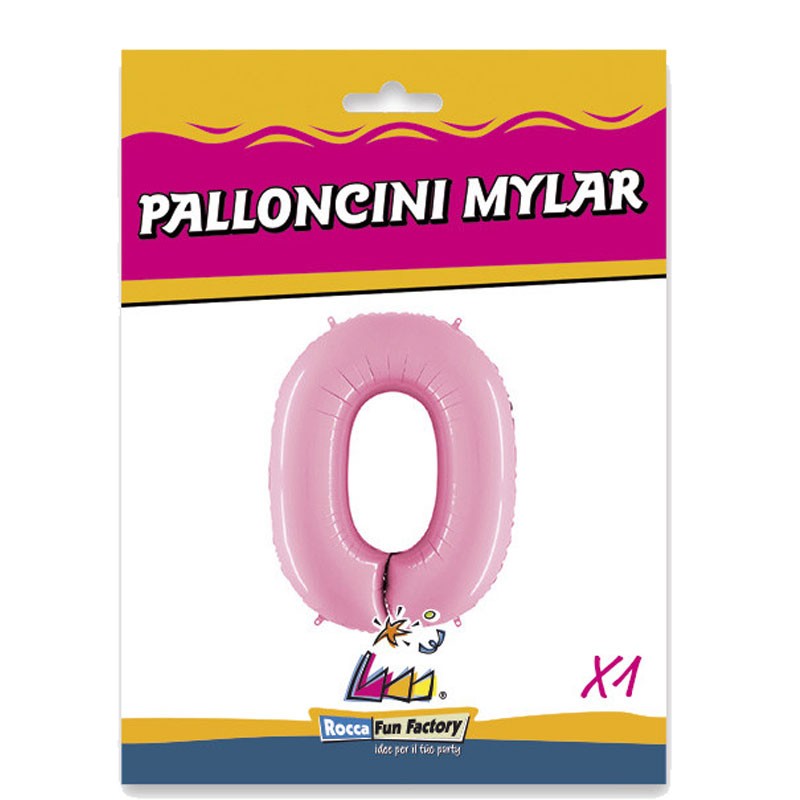 Palloncino numero 0 rosa 101 cm - RCP 0/01