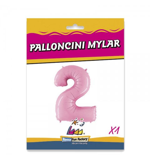 Palloncino numero 2 rosa 101 cm - RCP 2/01