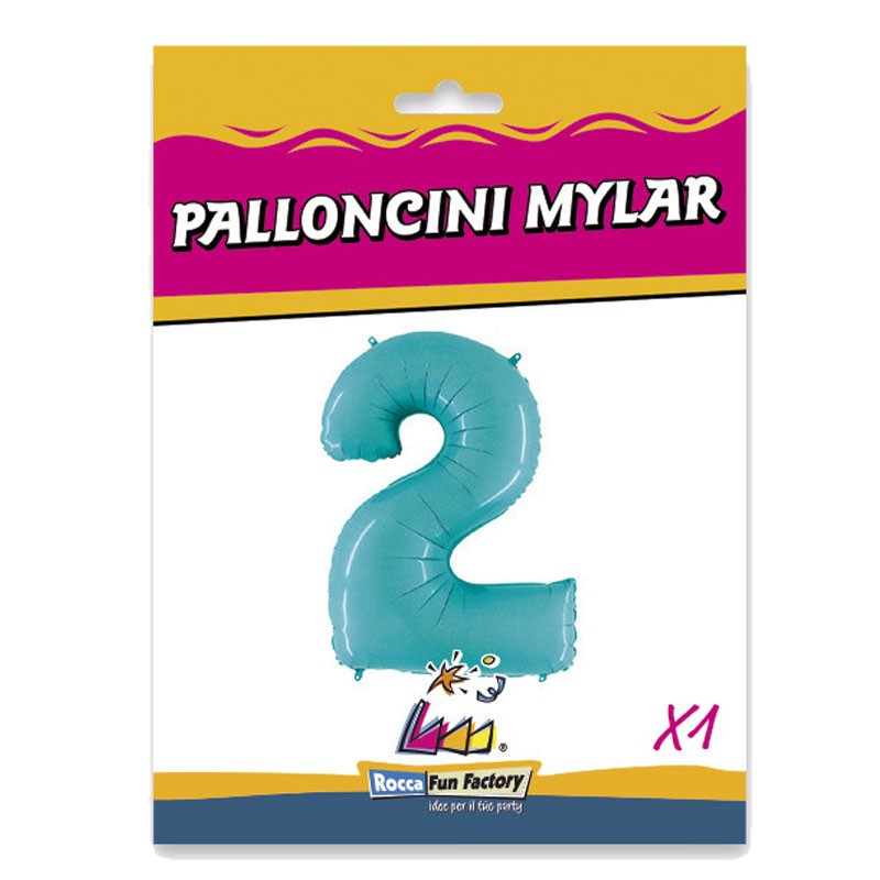 Palloncino numero 2 tiffany scuro 101 cm - RCTS 2/01