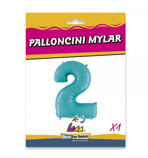 Palloncino numero 2 tiffany scuro 101 cm - RCTS 2/01