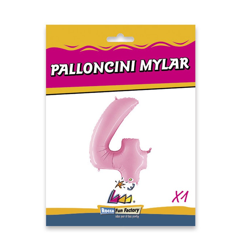 Palloncino numero 4 rosa 101 cm - RCP 4/01