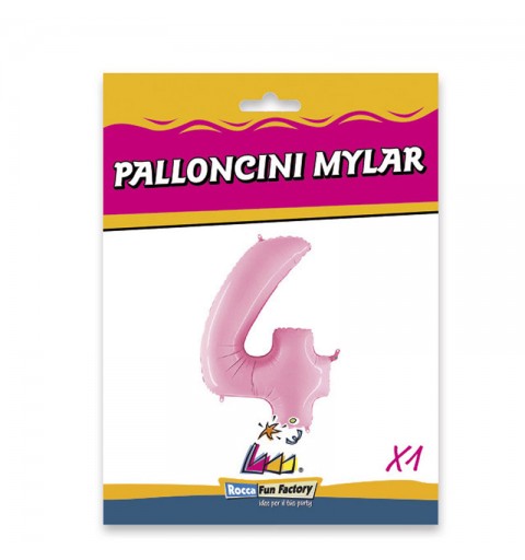 Palloncino numero 4 rosa 101 cm - RCP 4/01