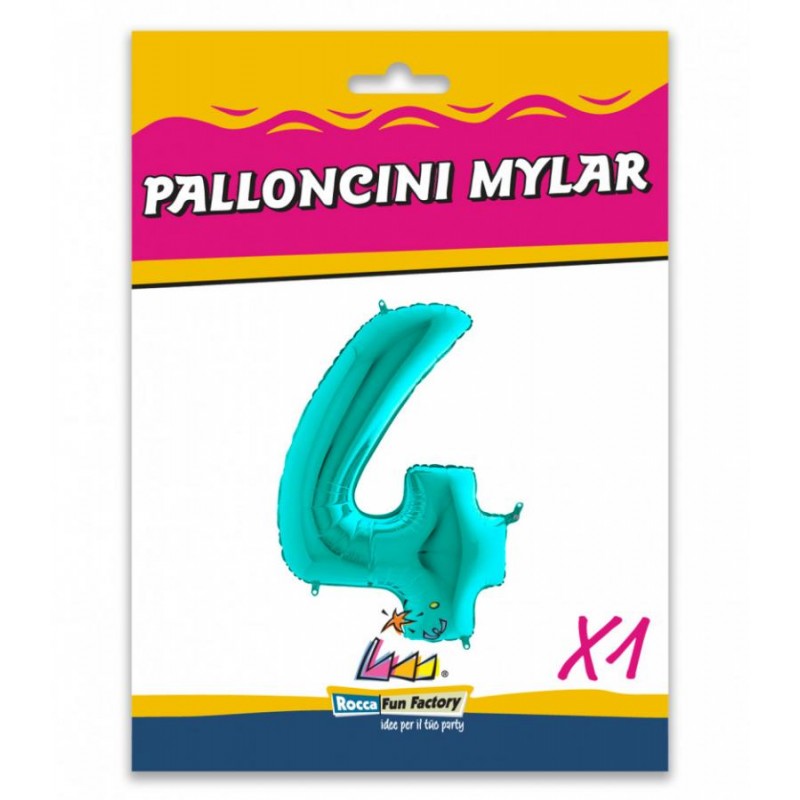 Palloncino numero 4 tiffany scuro 101 cm - RCTS 4/01