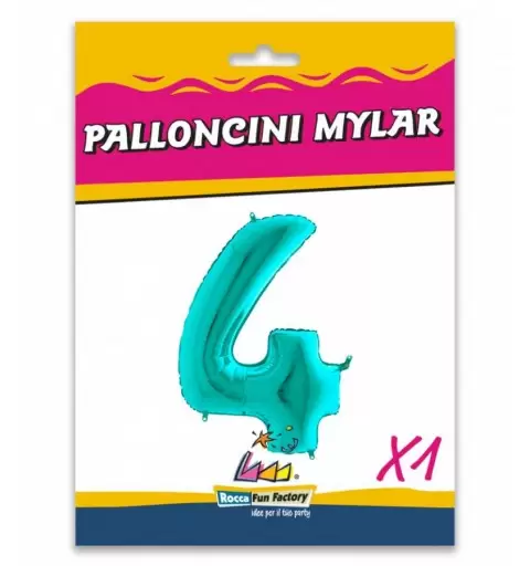 Palloncino numero 4 tiffany scuro 101 cm - RCTS 4/01