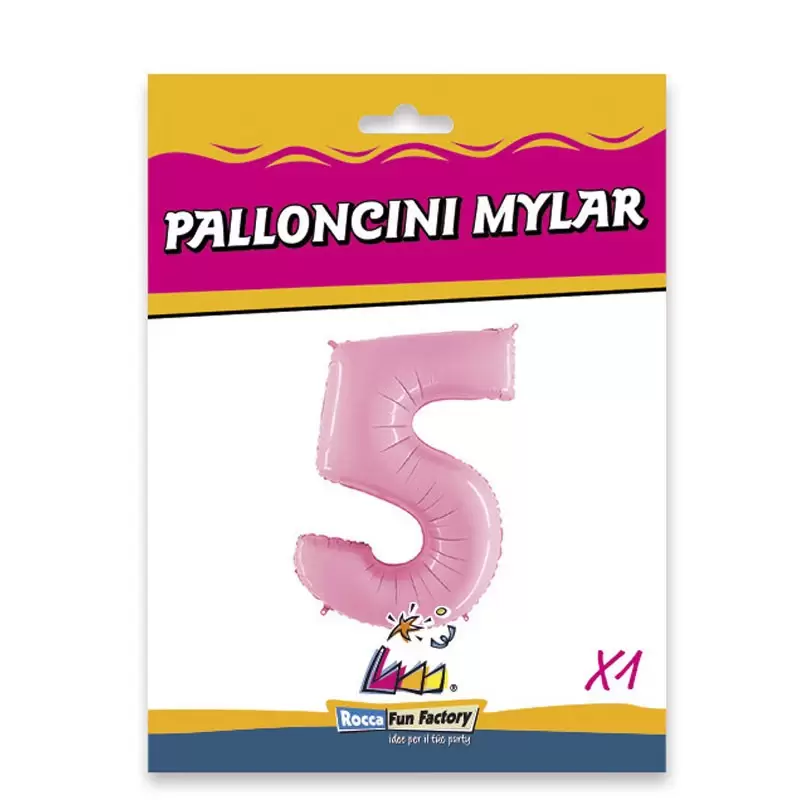 Palloncino numero 5 rosa 101 cm - RCP 5/01