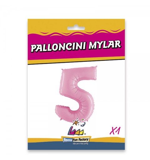 Palloncino numero 5 rosa 101 cm - RCP 5/01