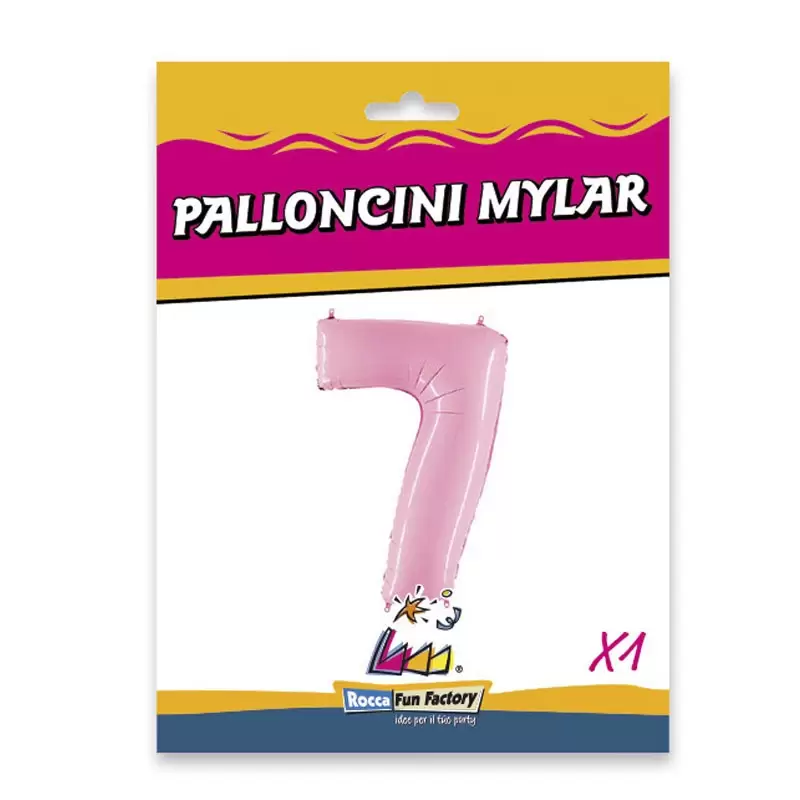 Palloncino numero 7 rosa 101 cm - RCP 7/01