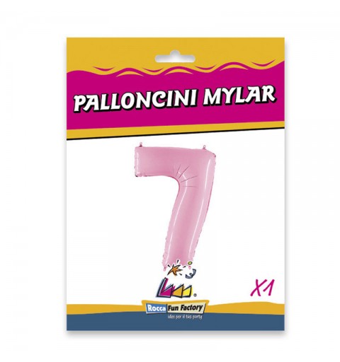 Palloncino numero 7 rosa 101 cm - RCP 7/01