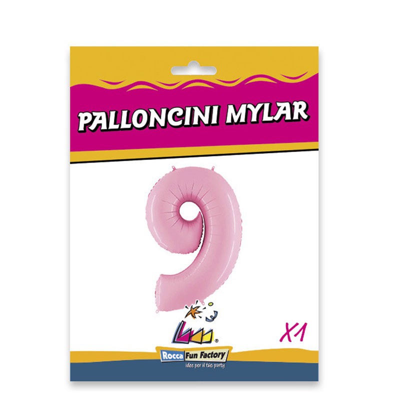 Palloncino numero 9 rosa 101 cm - RCP 9/01