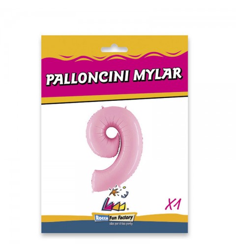 Palloncino numero 9 rosa 101 cm - RCP 9/01