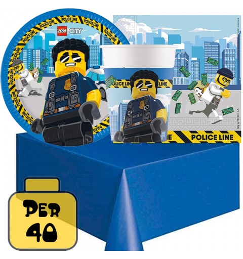 Sacchetti di Carta Motivo: Lego City Ideali per Feste a Tema 4 Pezzi Procos 92249