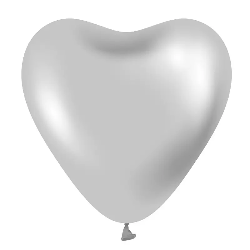 Palloncini Metallizzati argento platino Beauty & Charme cuore 30 cm / 12 pz 6 - CB-S6LS