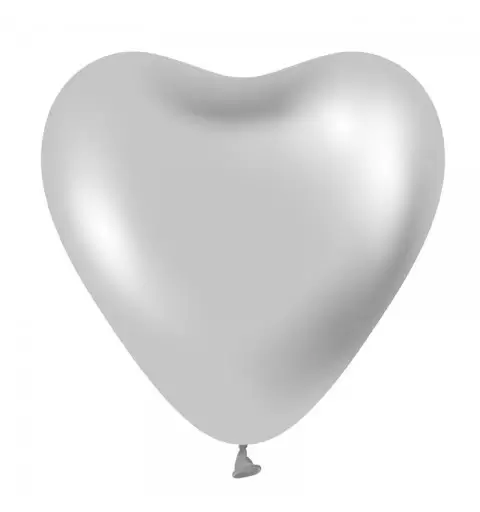 Palloncini Metallizzati argento platino Beauty & Charme cuore 30 cm / 12 pz 6 - CB-S6LS