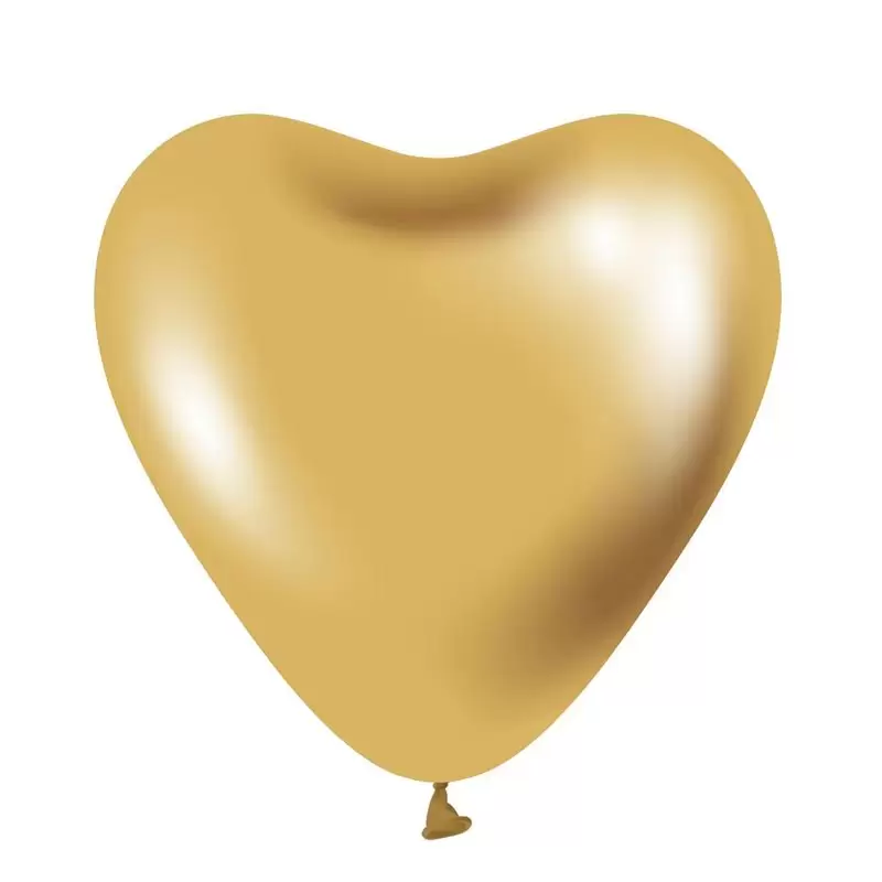 Palloncini Metallizzati oro platino Beauty & Charme cuore 30 cm / 12 pz 6 - CB-S6LZ