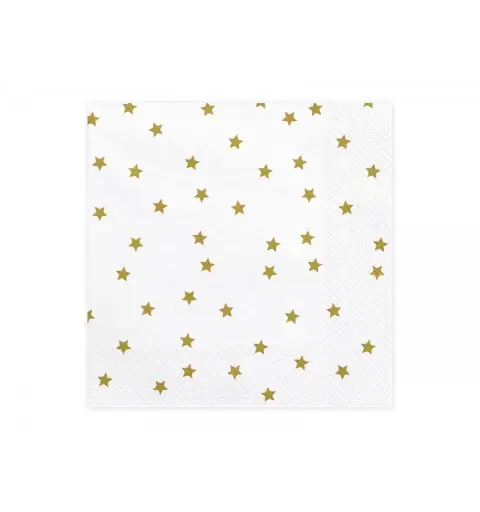 TOVAGLIOLI BIANCHI STELLE ORO - 20 PZ