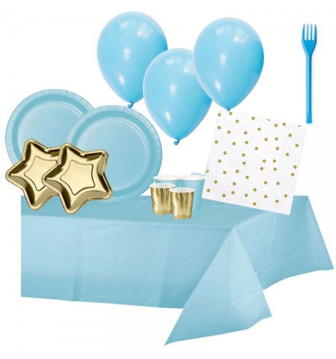 KIT N.6 LITTLE STAR CELESTE - ACCESSORI TAVOLA TWINKLE TWINKLE