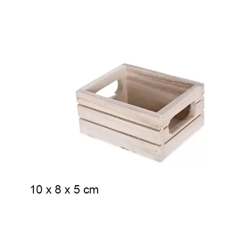 Mini Cassetta della Frutta  in legno mogano 10 CM 1 pz - 108163