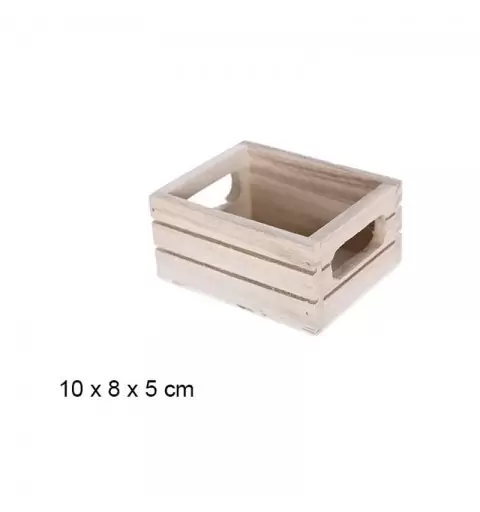 Mini Cassetta della Frutta  in legno mogano 10 CM 1 pz - 108163
