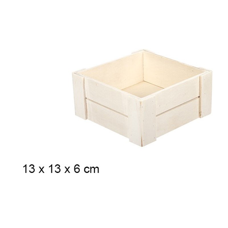 Mini Cassetta della Frutta  in legno naturale 13 CM 1 pz - 108304