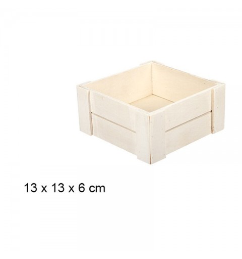 Mini Cassetta della Frutta  in legno naturale 13 CM 1 pz - 108304