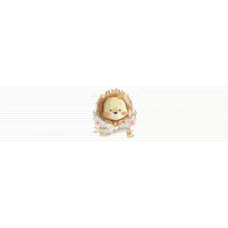 FASCETTA ADESIVA BATTESIMO LEONCINO LION