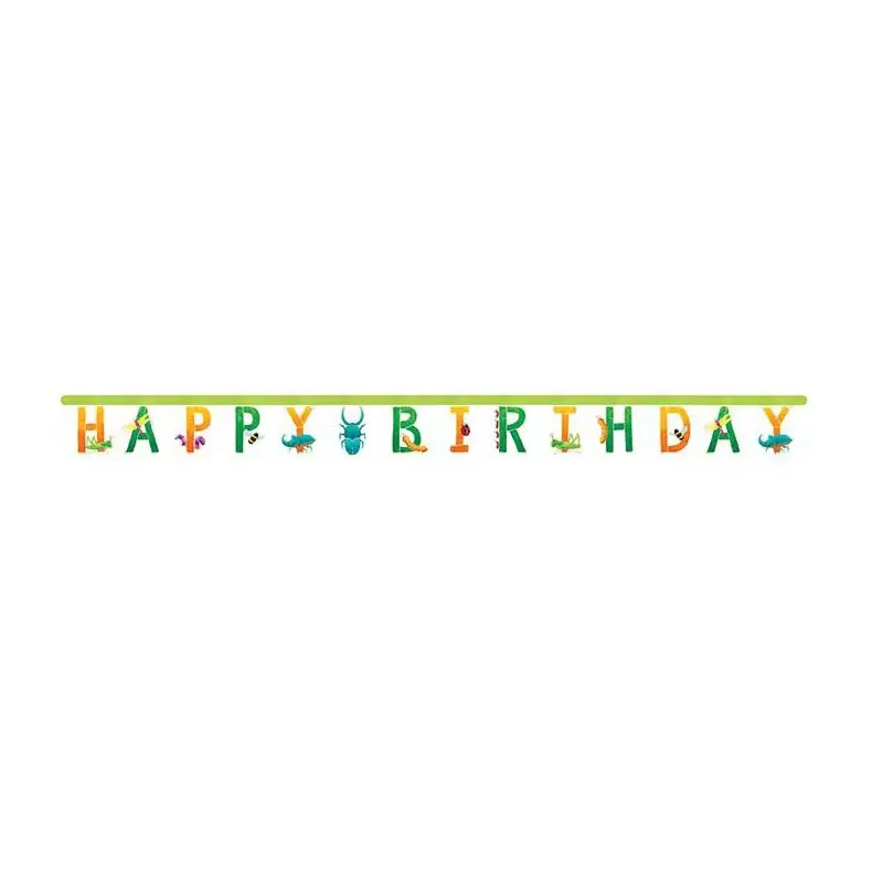 GHIRLANDA IN CARTA BIRTHDAY BUGS - INSETTI 304 X 17,7 CM - 346363