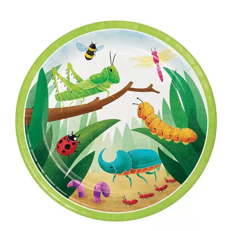PIATTI IN CARTA BIRTHDAY BUGS - INSETTI 23 CM 8 PZ - 346234